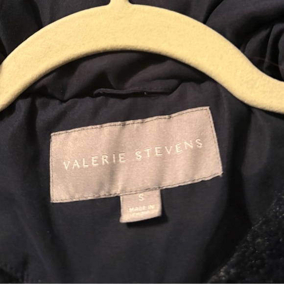 Valerie Stevens Navy Deep Blue Quilted Puffer Vest Hooded Preppy Classic Sz S - Picture 6 of 6